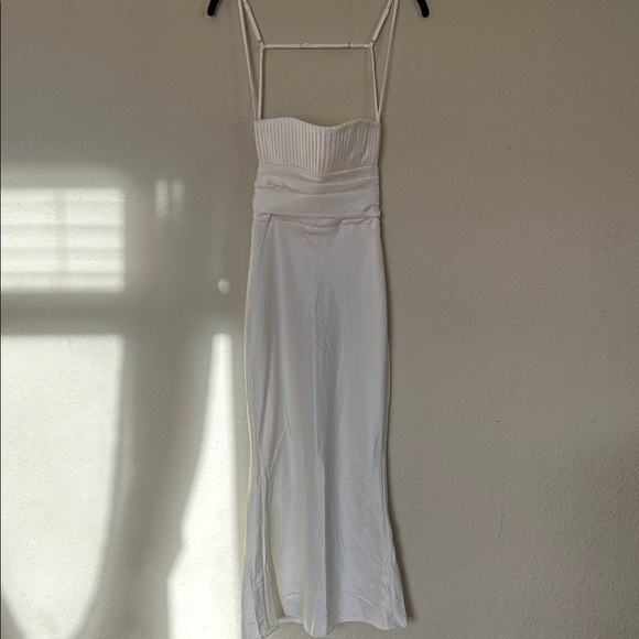 House of CB Lois Ivory Satin Corset Midi Dress NWOT Size XS - Picture 13 of 15